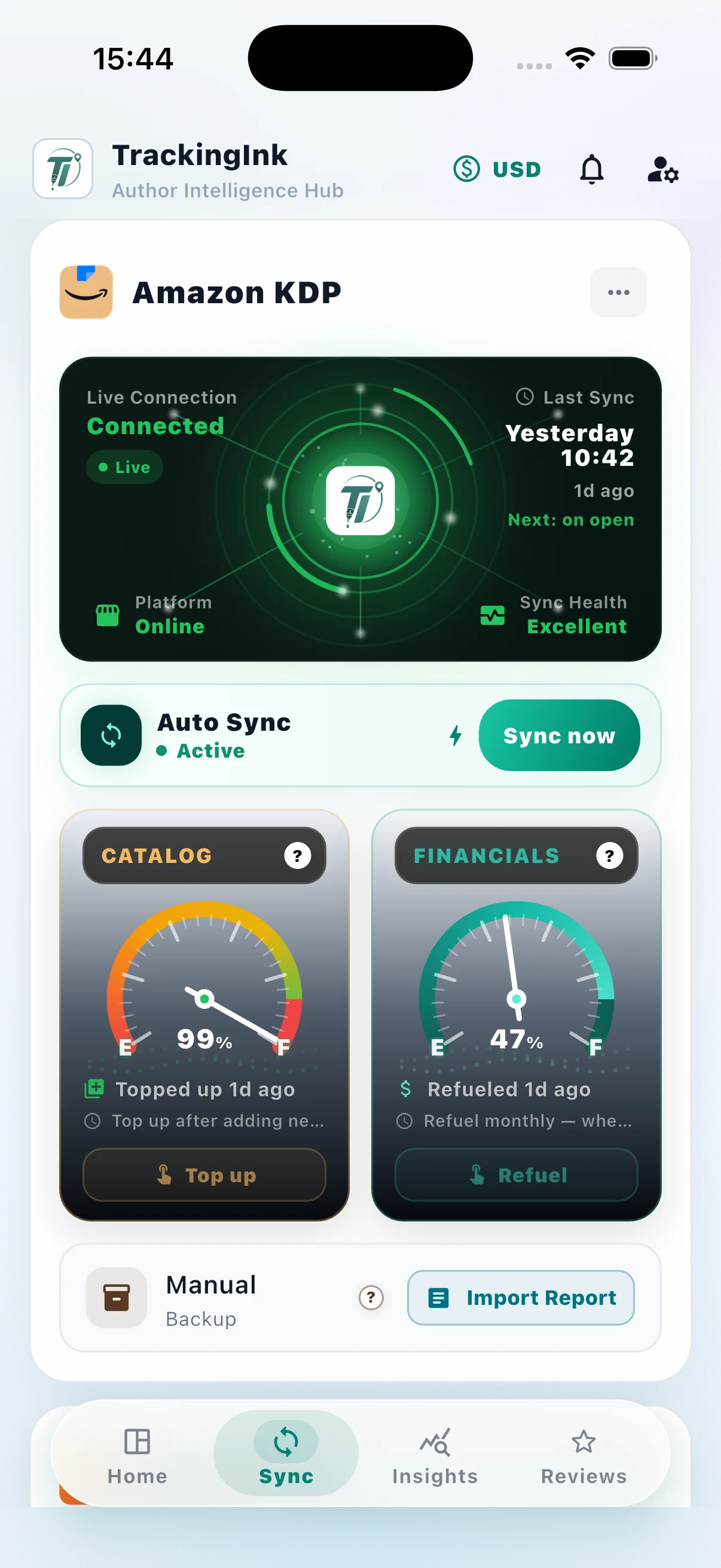 Watch every connection breathe. — TrackingInk mobile app screenshot